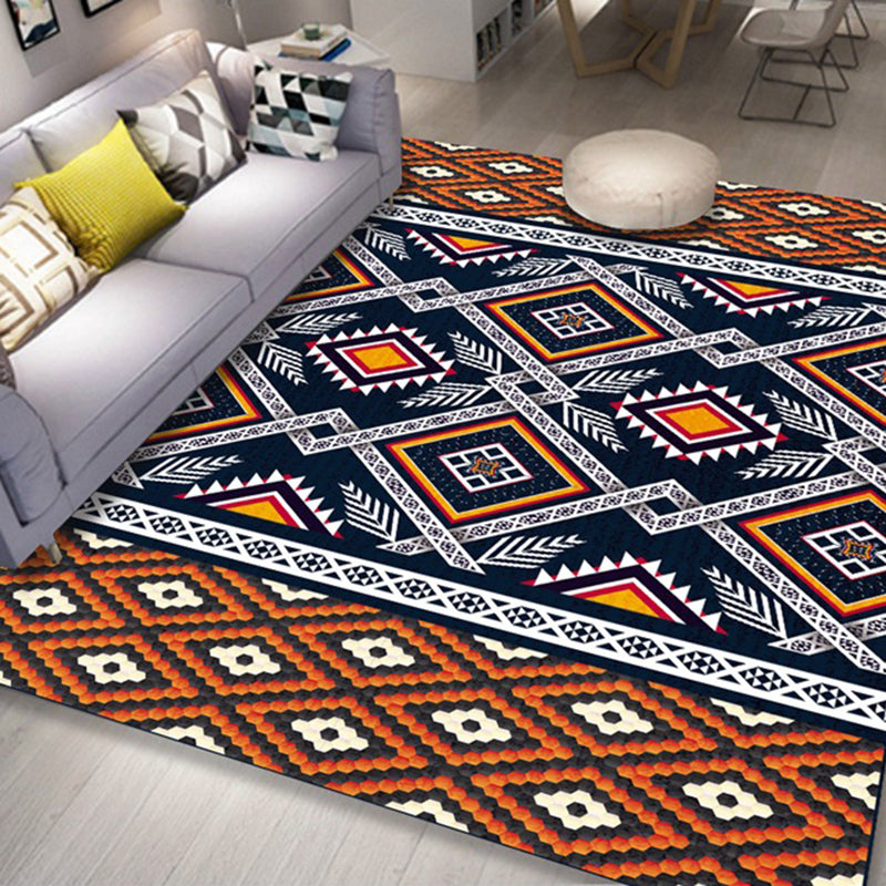 Bohemian Simple Printed Rug Polyester Indoor Rug Non-slip Area Carpet for Living Room and Bedroom