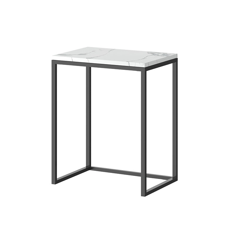 Contemporary Rectangle Marble Top Sofa Side Accent Table for Living Room