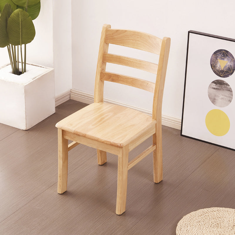 Contemporary Indoor Ladder Back Solid Wood Armless Dining Chair