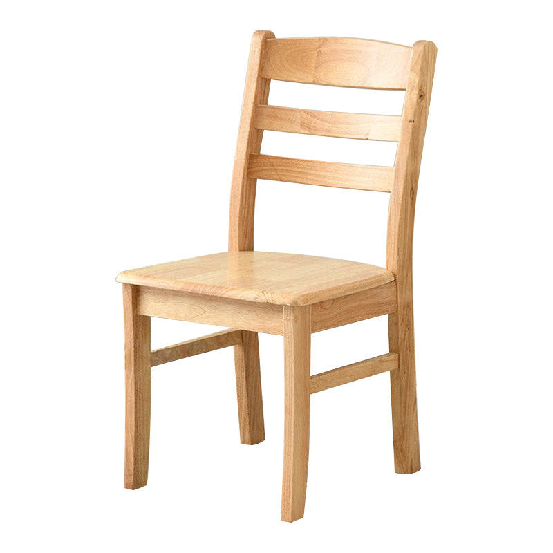Contemporary Indoor Ladder Back Solid Wood Armless Dining Chair