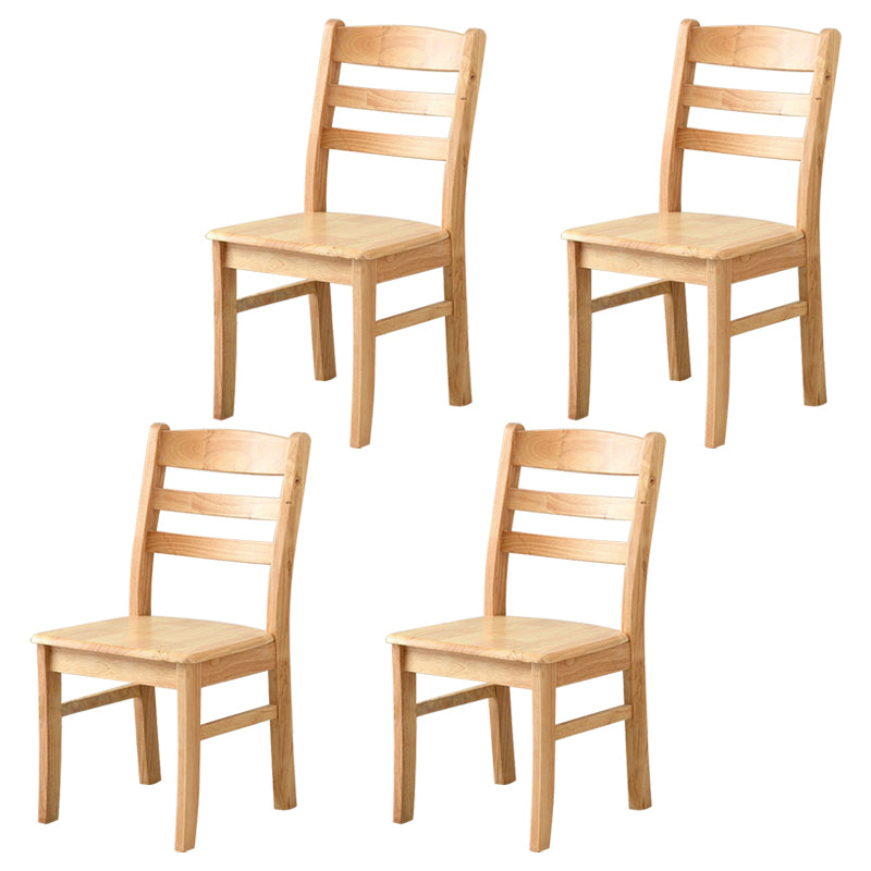 Contemporary Indoor Ladder Back Solid Wood Armless Dining Chair