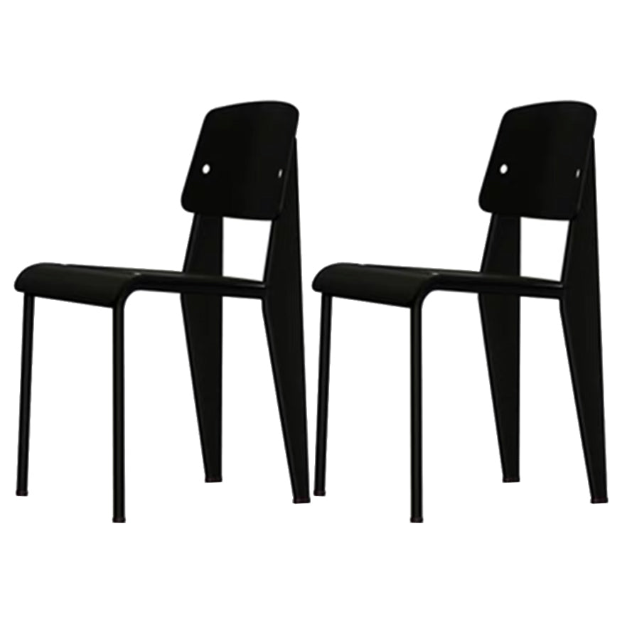 Metal and Plastic Open Back Modern Side Dining Chairs for Home