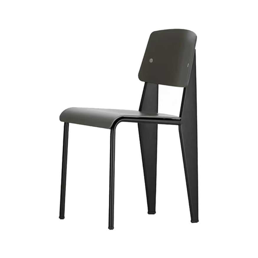 Metal and Plastic Open Back Modern Side Dining Chairs for Home