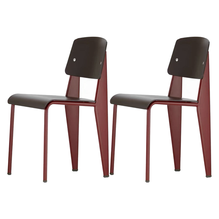 Metal and Plastic Open Back Modern Side Dining Chairs for Home