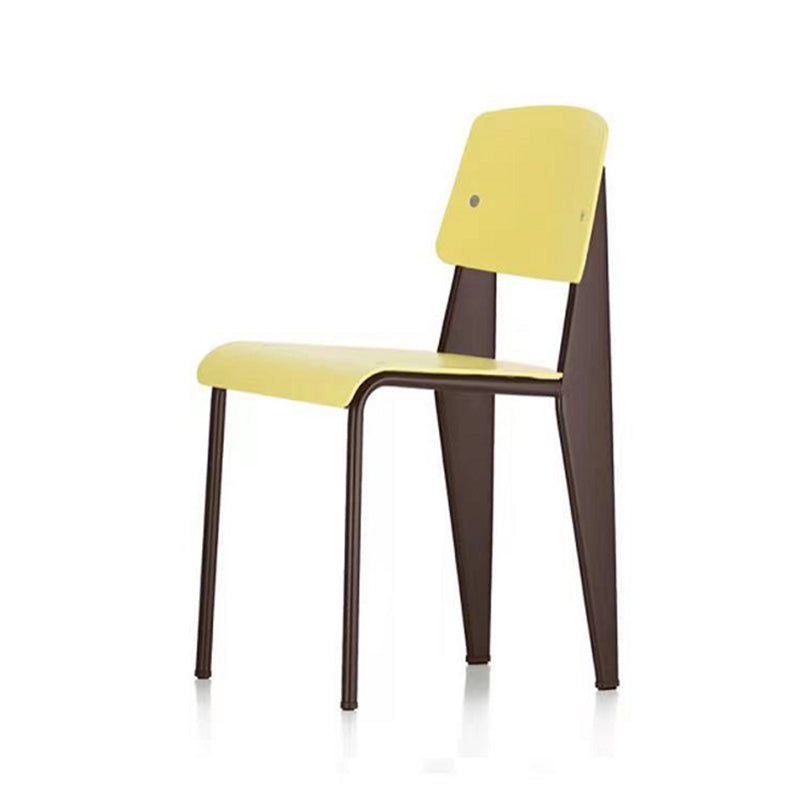 Metal and Plastic Open Back Modern Side Dining Chairs for Home