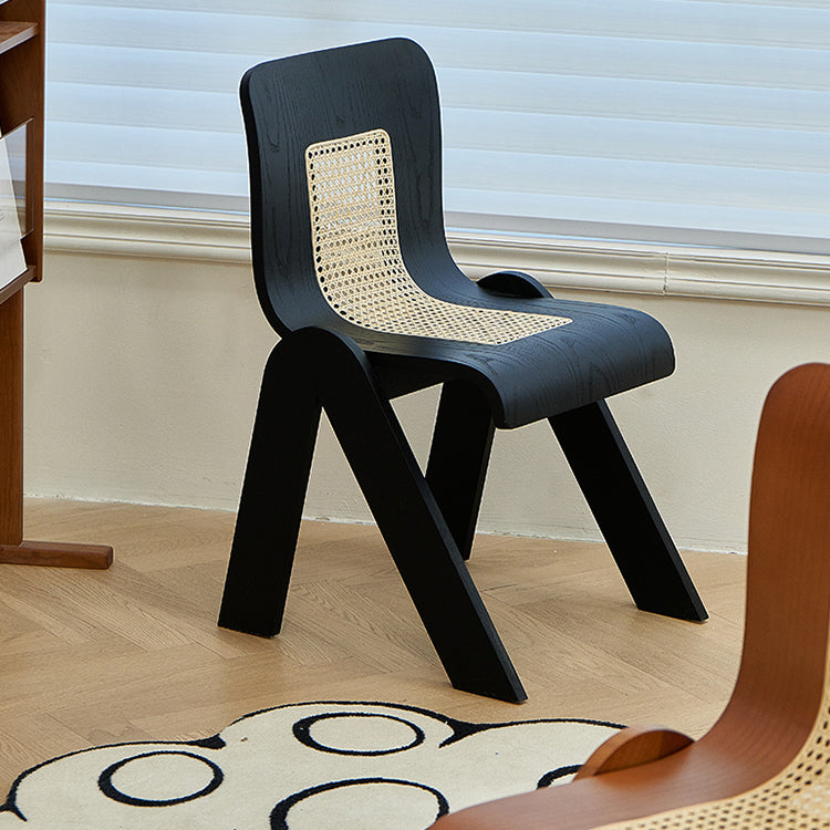 Contemporary Dining Room Armless Solid Wood Parsons Dining Chair