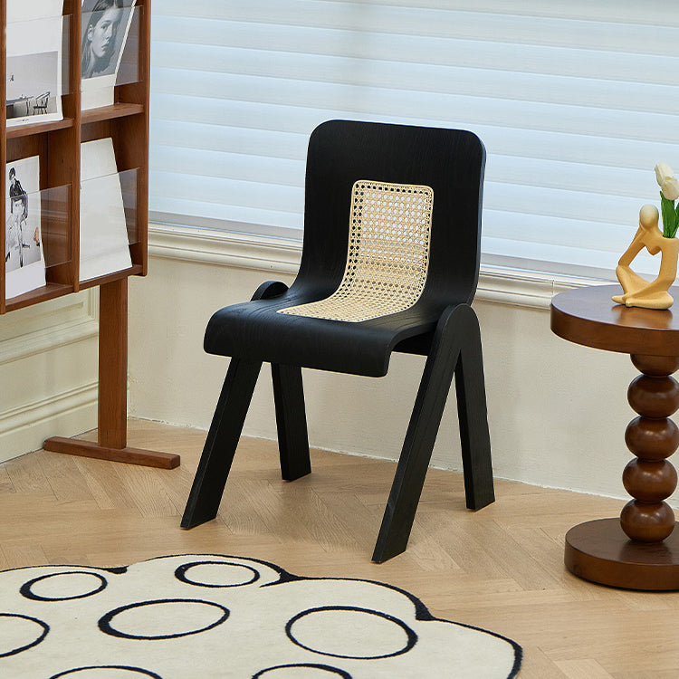 Contemporary Dining Room Armless Solid Wood Parsons Dining Chair