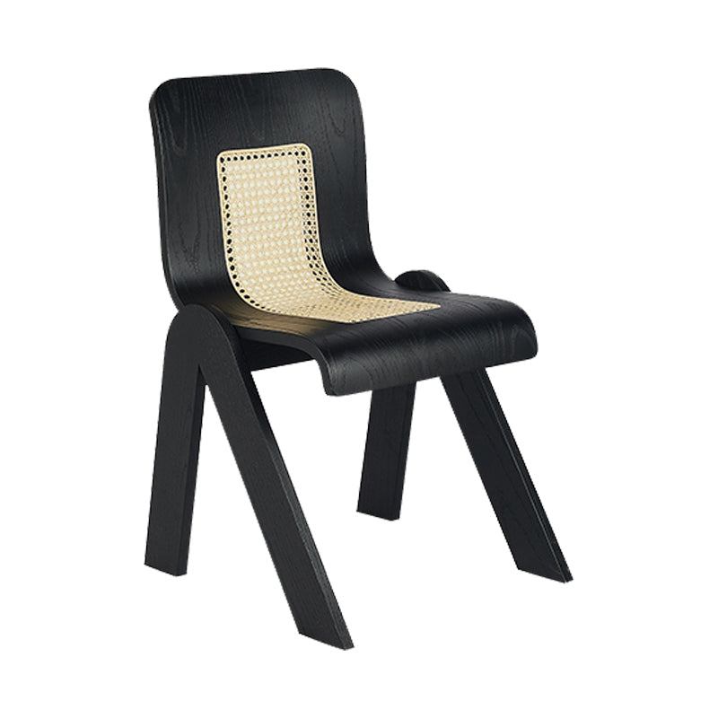 Contemporary Dining Room Armless Solid Wood Parsons Dining Chair