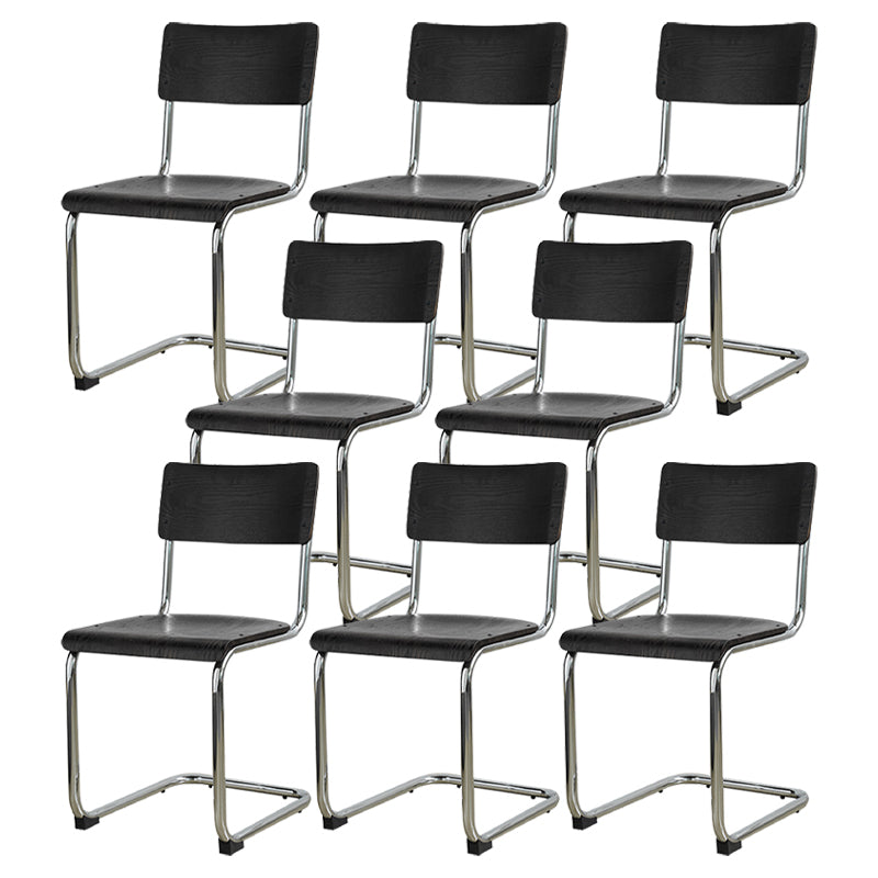 Contemporary Style Open Back Wood Armless Dining Side Chair for Home