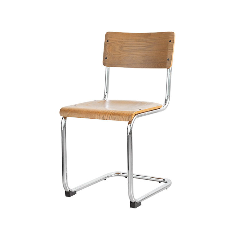 Contemporary Style Open Back Wood Armless Dining Side Chair for Home