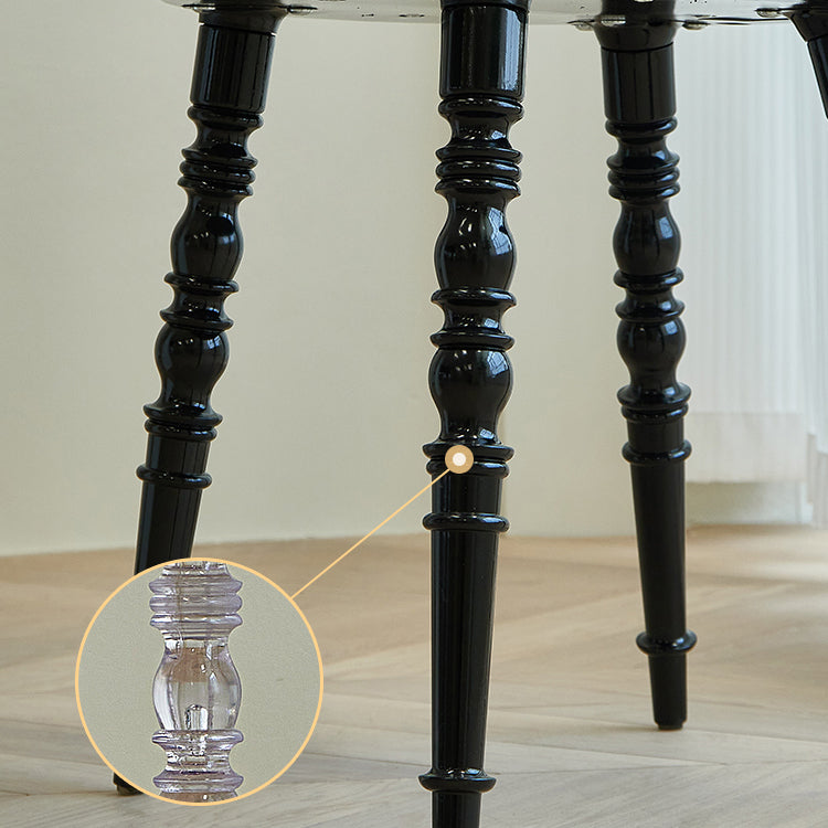Modern Dining Room Plastic Parsons Armless Upholstered Dining Chair