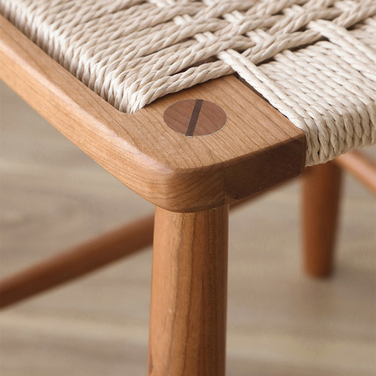Contemporary Backless Bar Stools with Cherry Solid Wood Base
