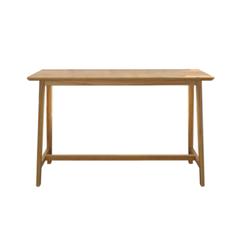 1/4 Pieces Modern Rectangle Solid Wood Bar Table with High Stools