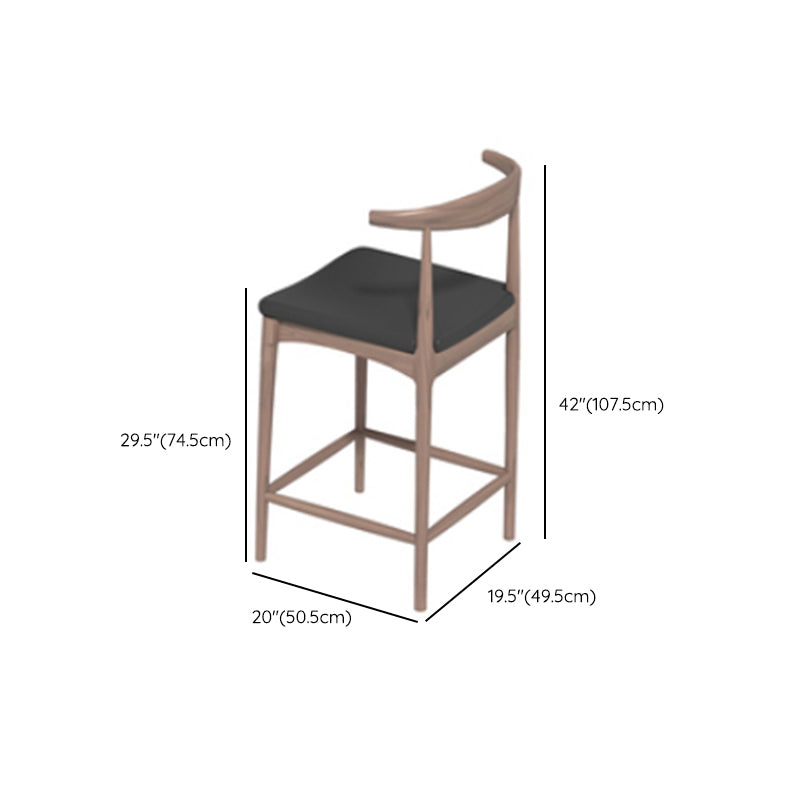 1/4 Pieces Modern Rectangle Solid Wood Bar Table with High Stools