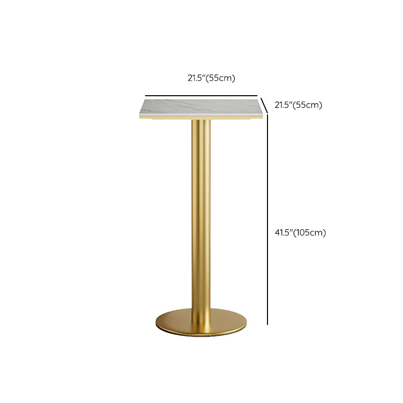 1/2/3/5 Pcs Bar Set with Stone Top Pub Table and Metal Stools for Home