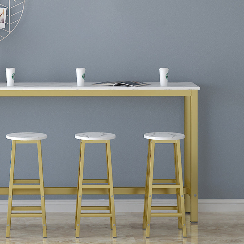 1/4/5 Pcs Manufactured Wood Bar Set with Metal Stools for Small Places