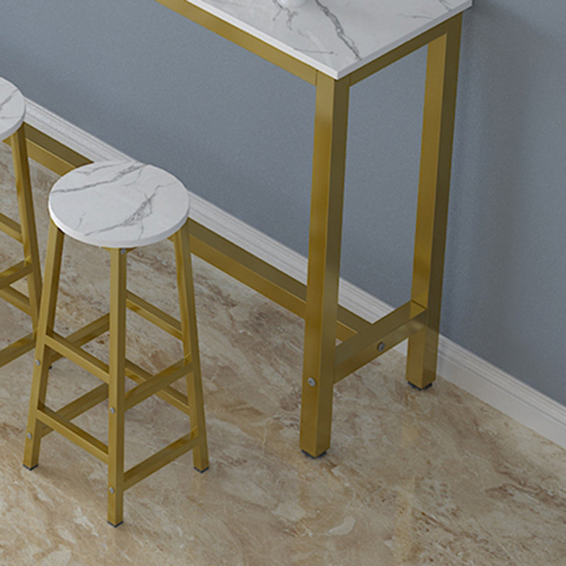 1/4/5 Pcs Manufactured Wood Bar Set with Metal Stools for Small Places