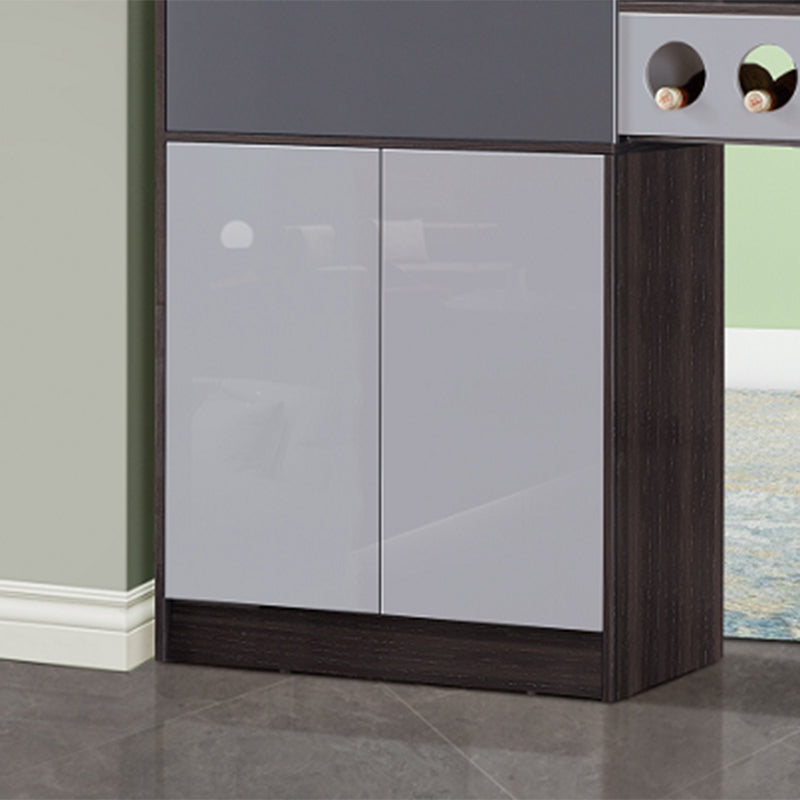 Contemporary Style 1/2 Pieces Wood Rectangular Bar Table Set for Dining Room