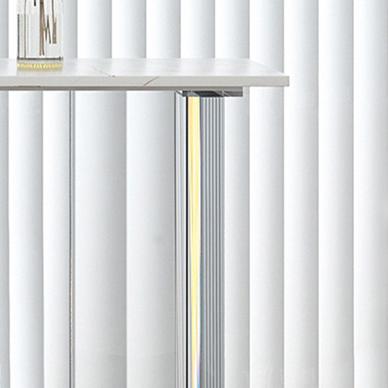 Modern Sintered Stone Top Rectangle Bar Dining Table with Acrylic Base