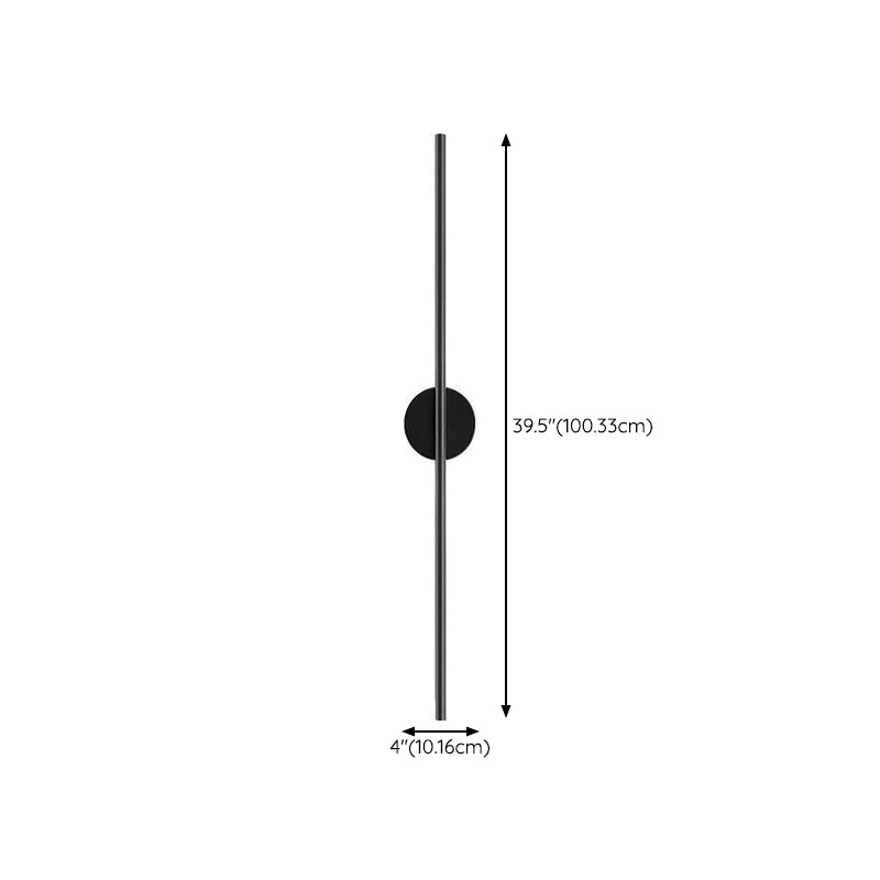 Single Contemporary Black Wall Mounted Sconce LED Linear Wall Light for Bedroom