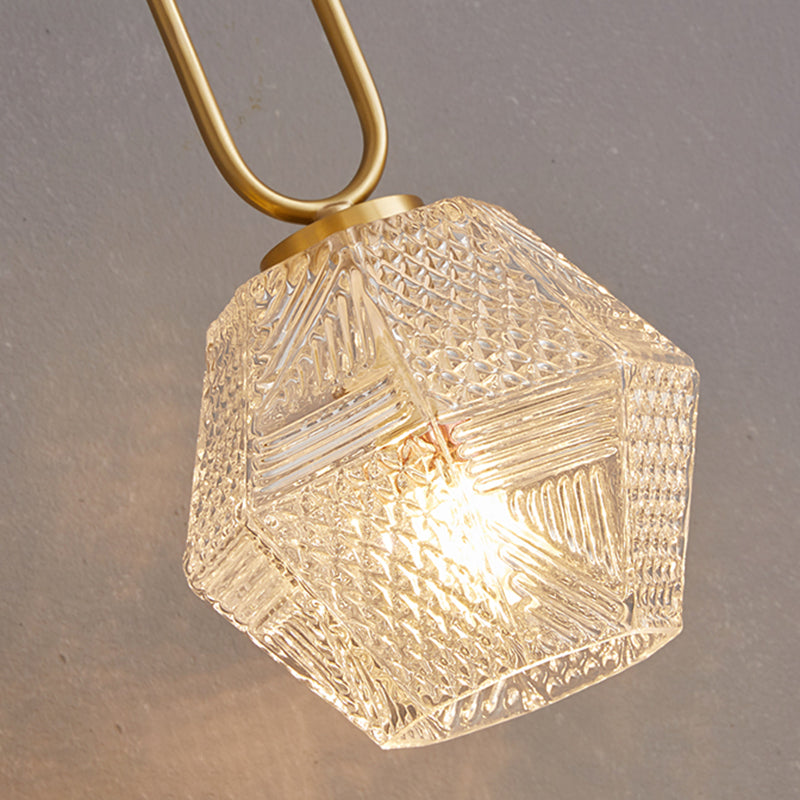 Postmodern Wall Light Sconce Geometric Glass Wall Light Fixture for Bedroom