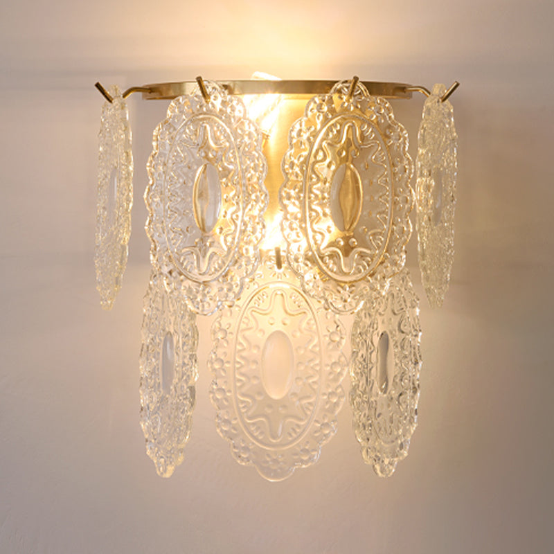 Postmodern Wall Light Sconce Glass Shade Wall Light Fixture for Bedroom