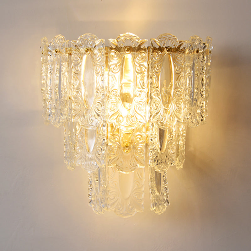 Postmodern Wall Light Sconce Glass Shade Wall Light Fixture for Bedroom