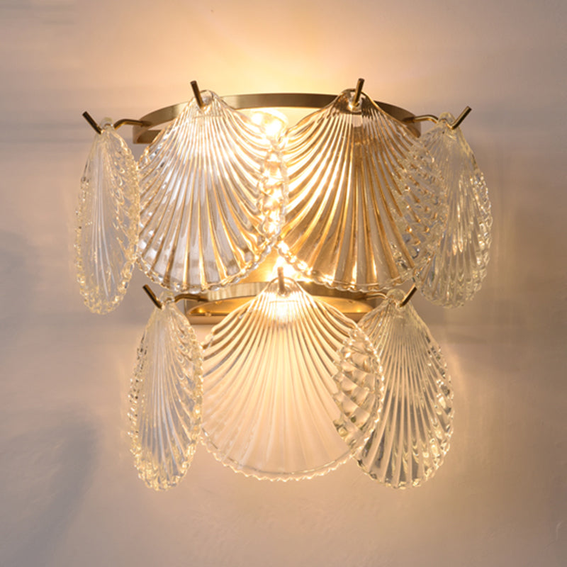 Postmodern Wall Light Sconce Glass Shade Wall Light Fixture for Bedroom