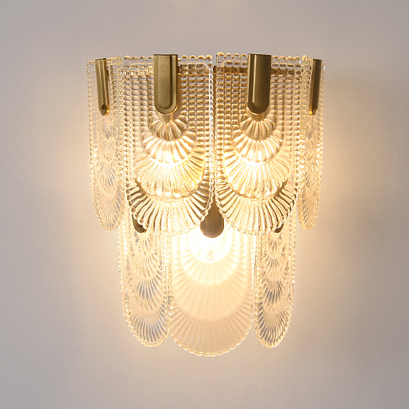 Postmodern Wall Light Sconce Glass Shade Wall Light Fixture for Bedroom