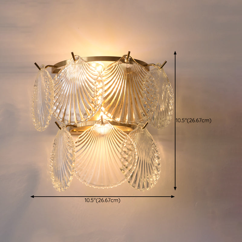 Postmodern Wall Light Sconce Glass Shade Wall Light Fixture for Bedroom