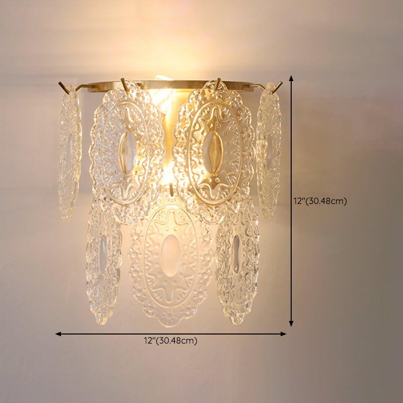 Postmodern Wall Light Sconce Glass Shade Wall Light Fixture for Bedroom