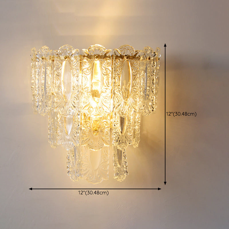 Postmodern Wall Light Sconce Glass Shade Wall Light Fixture for Bedroom