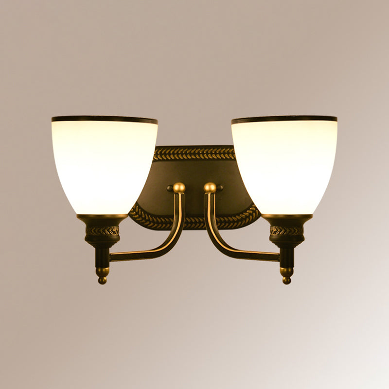 Contemporary Black 1/2-Light Wall Mounted Sconce Glass LED Statement Wall Light
