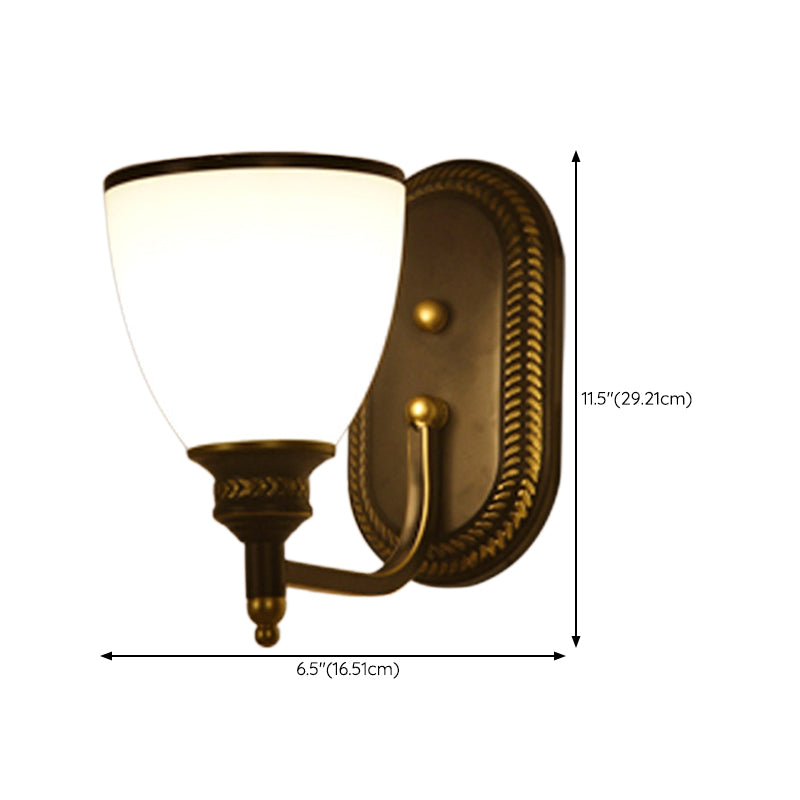 Contemporary Black 1/2-Light Wall Mounted Sconce Glass LED Statement Wall Light
