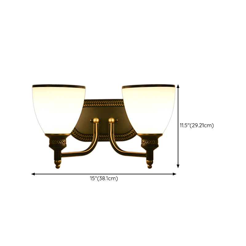 Contemporary Black 1/2-Light Wall Mounted Sconce Glass LED Statement Wall Light