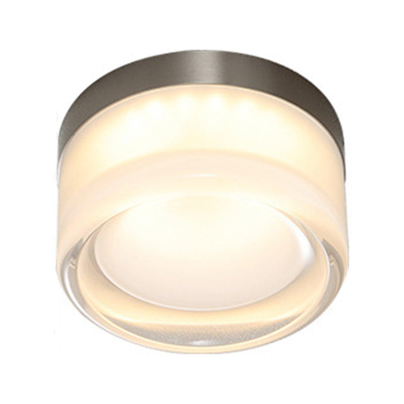 Contemporary Single Silver Wall Mounted Sconce Glass LED Statement Wall Light
