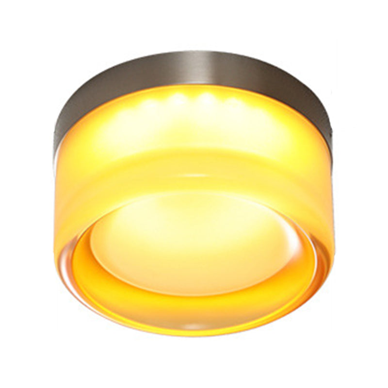 Contemporary Single Silver Wall Mounted Sconce Glass LED Statement Wall Light