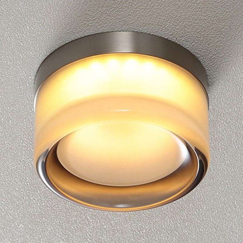 Contemporary Single Silver Wall Mounted Sconce Glass LED Statement Wall Light