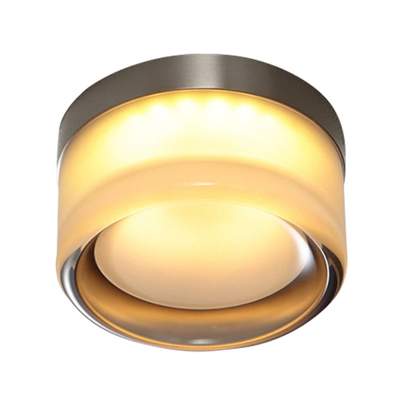 Contemporary Single Silver Wall Mounted Sconce Glass LED Statement Wall Light