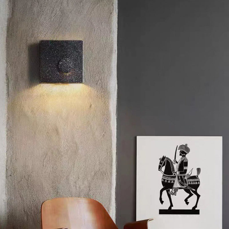 Single Black/White/Grey Wall Mounted Sconce LED Shaded Wall Light for Living Room