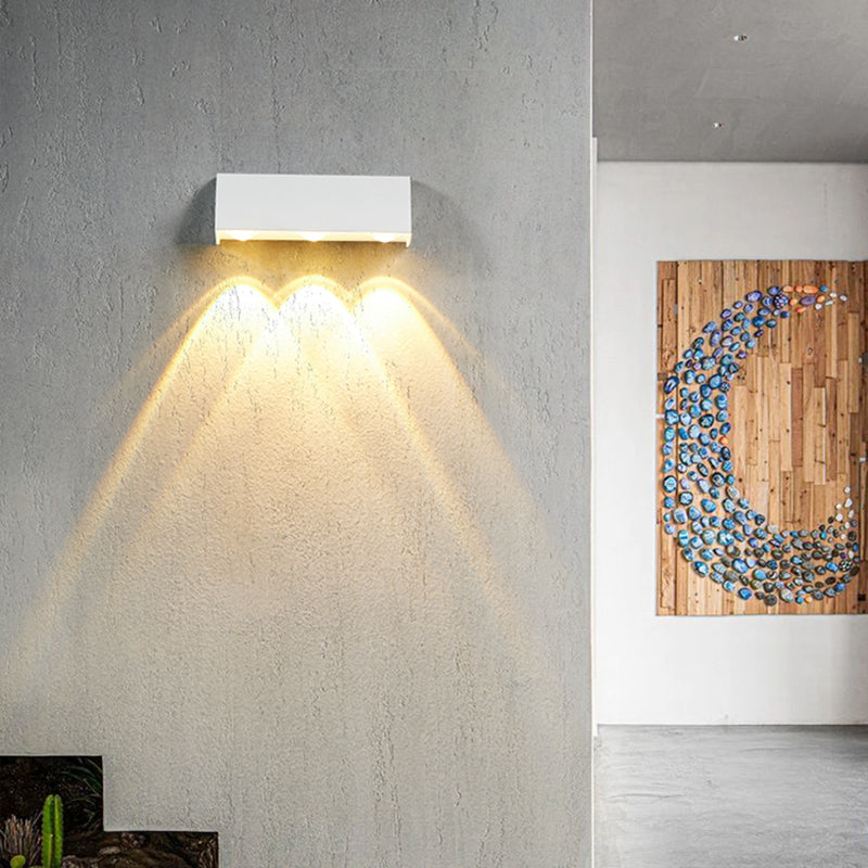 3 Lights Wall Lamp Modern LED Wall Mount Lamp with Aluminum Shade for Garden