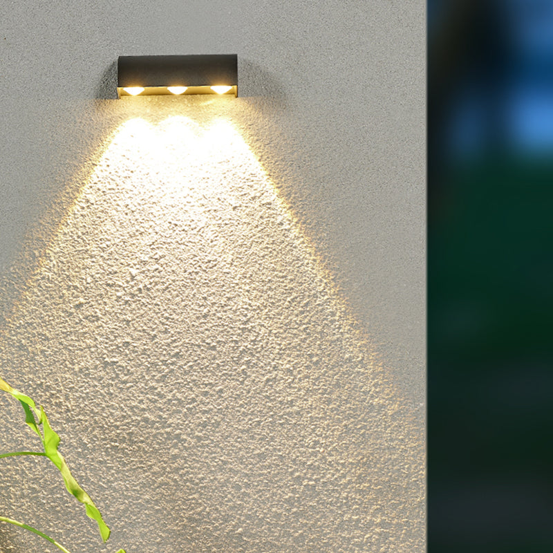 3 Lights Wall Lamp Modern LED Wall Mount Lamp with Aluminum Shade for Garden