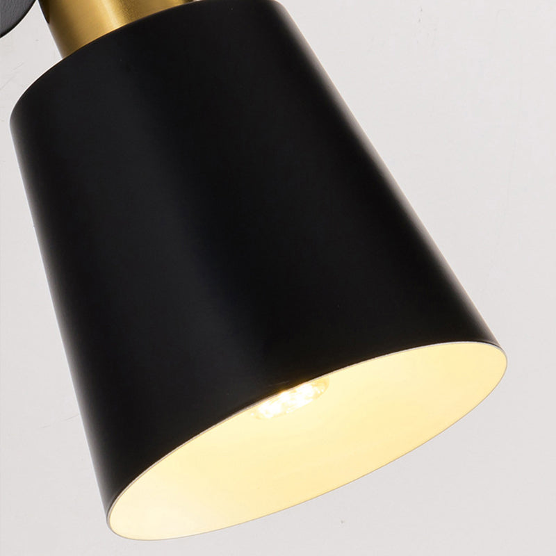 Contemporary Metal Shaded Lighting White/Black Wall Light for Room