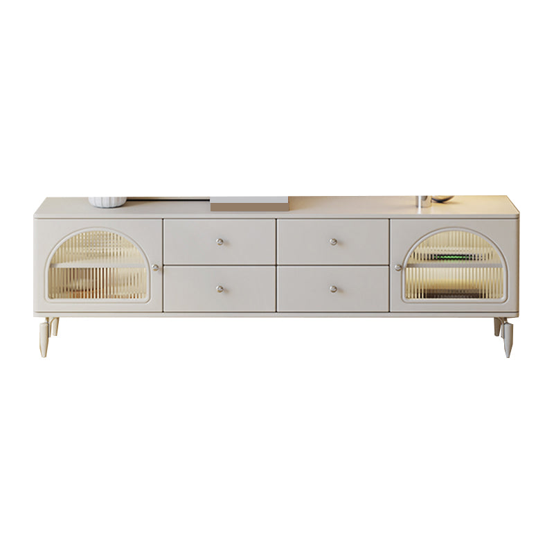 Wooden TV Media Console White Media Console TV Stand with Drawers