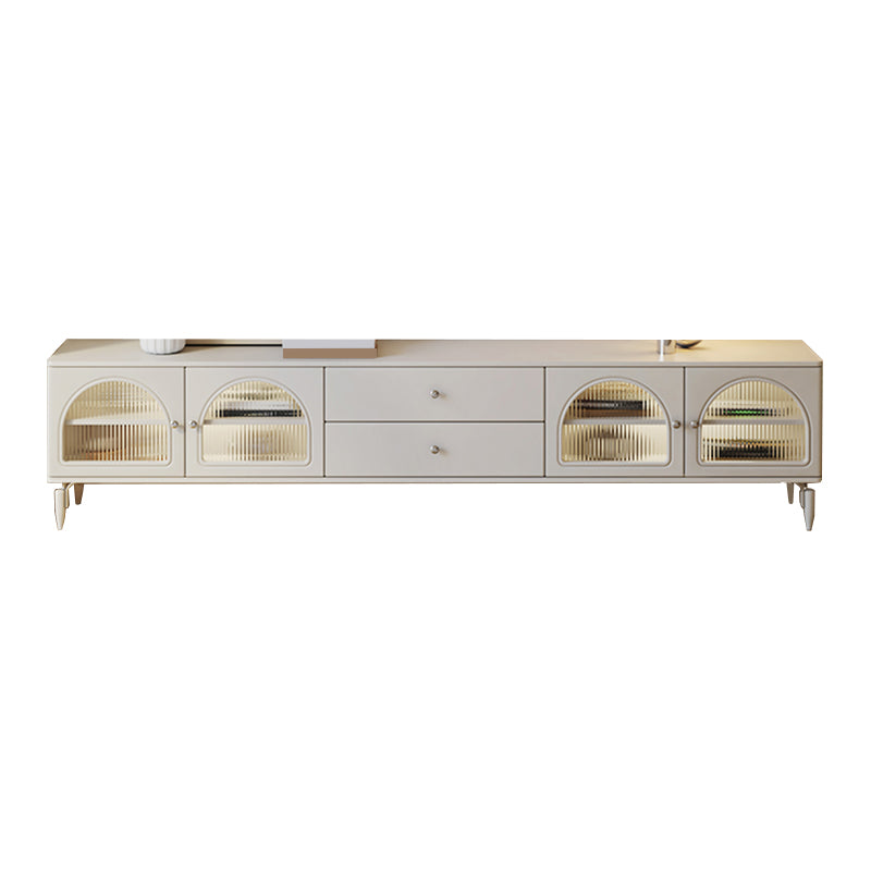 Wooden TV Media Console White Media Console TV Stand with Drawers