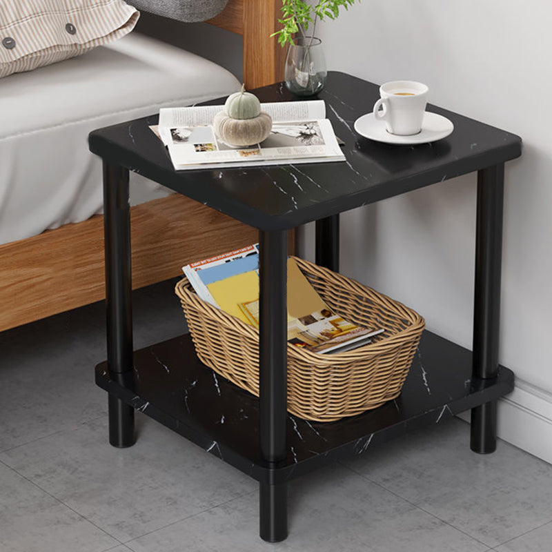 Scandinavian Open Storage Accent Table Nightstand 21" Tall with Legs