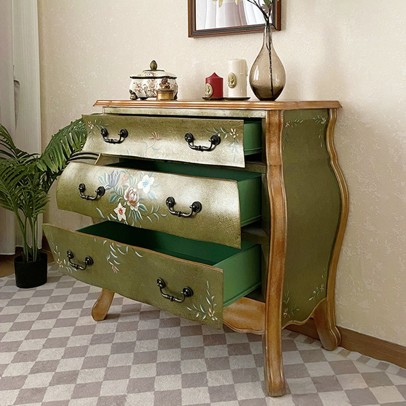French Country Horizontal Storage Chest with Drawers for Home