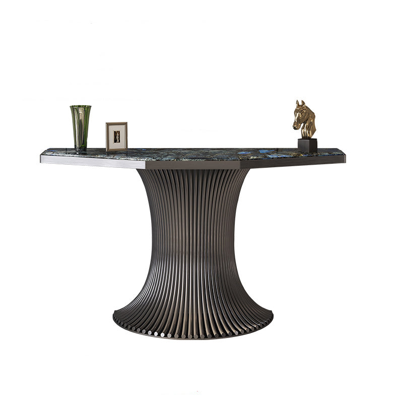 Glam Free Form Accent Table with Stainless Steel Bracket for Hall