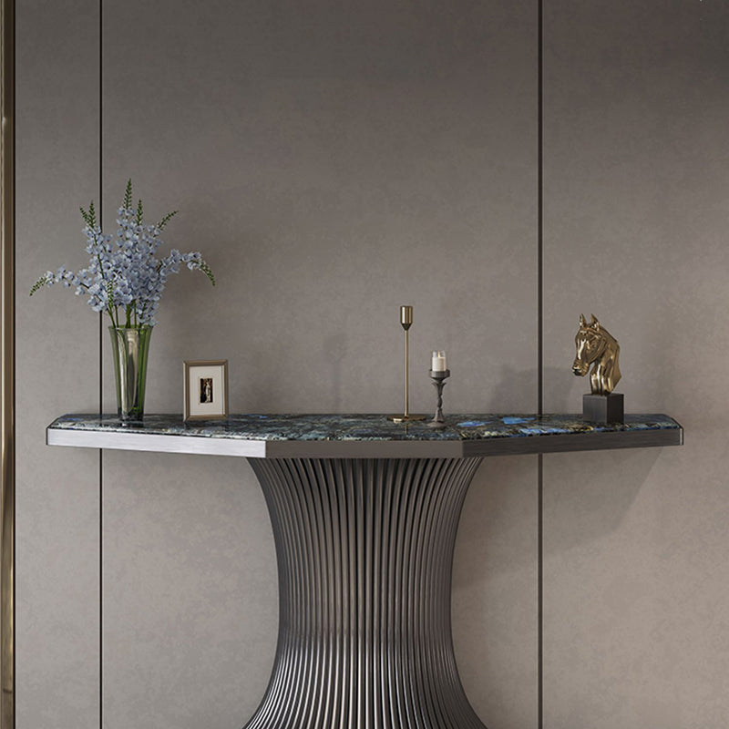 Glam Free Form Accent Table with Stainless Steel Bracket for Hall