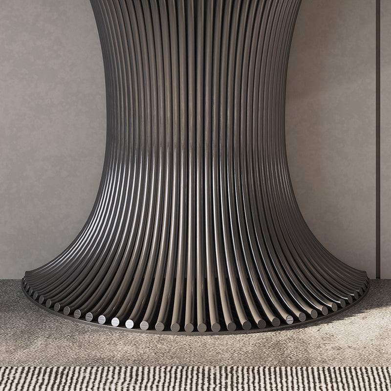 Glam Free Form Accent Table with Stainless Steel Bracket for Hall